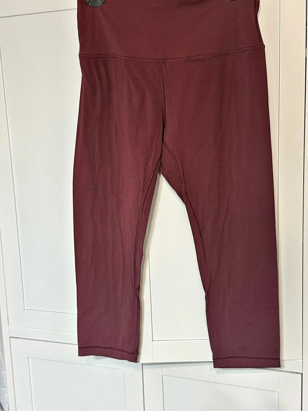 lululemon Align Cross Waist High-Rise Crop 21" Burgundy Leggings Size 10